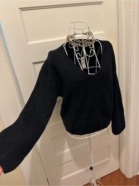 Express | Black Knit Pullover Sweater | XS